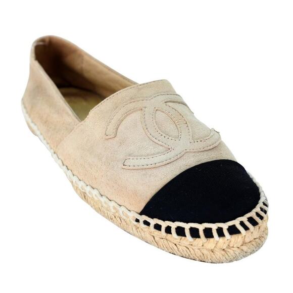 Chanel Espadrille 36 Suede Cap Toe CC Flats CC-S0304P-0005 - Picture 7 of 12